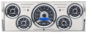 1940-1946 Chevy Truck Billet Aluminum Gauge Panel w/ Dakota Digital VHX Black Alloy Gauges
