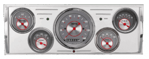 1940-1946 Chevy Truck Billet Aluminum 5 gauge Panel w/ Classic Instruments Gauges