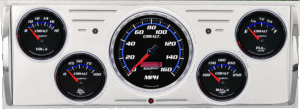 1940-1946 Chevy Truck Billet Aluminum Gauge Panel w/ Auto Meter Cobalt Gauges