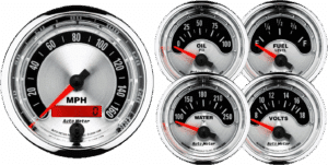 1202 AutoMeter American Muscle 5 Gauge Kit (3 3/8" & 2 1/16")