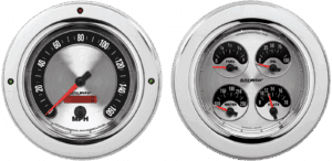 1954-1955 1st Series Chevy Truck Aluminum Adapter Rings w/ Auto Meter American Muscle Gauges