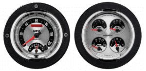 1954-1955 1st Series Chevy Truck Aluminum Adapter Rings w/ Auto Meter American Muscle Gauges