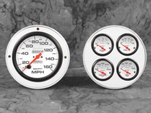 1954 1955 Chevy Truck billet aluminum dash insert w/ AutoMeter Phantom gauge