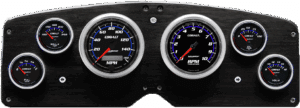1954-1955 GMC Truck Aluminum Gauge Panel w/ Auto Meter Cobalt Gauges