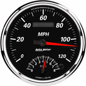 1291 Auto Meter Designer Black II 5" Speedometer/Tachometer Combo Gauge (120 MPH / 8,000 RPM)