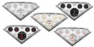 1955-1959 Chevy Truck Billet Aluminum Gauge Panel w/ Auto Meter Street Rod Series Gauges (Speedo/Tach)