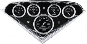 1955-1959 Chevy Truck Aluminum Gauge Panel w/ Auto Meter Street Rod series gauges