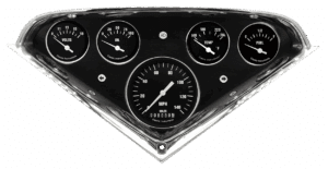 1955-1959 Chevy Truck Billet Aluminum 5 gauge Panel w/ Classic Instruments Gauges