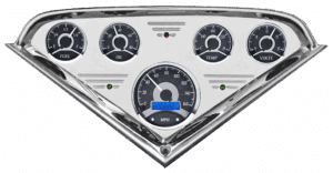 1955-1959 Chevy Truck Aluminum Gauge Panel w/ Dakota Digital VHX Black Alloy Gauges