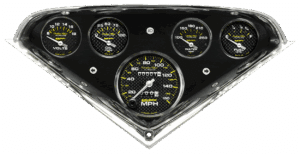 1955-1959 Chevy Truck Aluminum Gauge Panel w/ AutoMeter Carbon Fiber Gauges