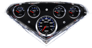 1955-1959 Chevy Truck Billet Aluminum Gauge Panel w/ Auto Meter Cobalt Gauges