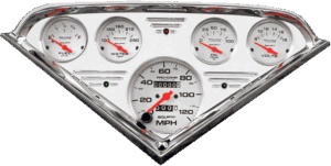 1955-1959 Chevy Truck Aluminum Gauge Panel w/ Ultra-Lite Gauges