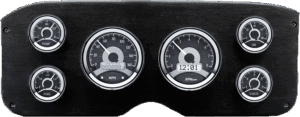 1955-1959 GMC Truck Aluminum Gauge Panel w/ Dakota Digital VHX Black Alloy Gauges