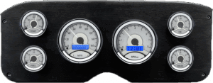 1955-1959 GMC Truck Aluminum Gauge Panel w/ Dakota Digital VHX Silver Alloy Gauges