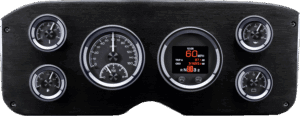 1955-1959 GMC Truck Aluminum Gauge Panel w/ Dakota Digital HDX Black Alloy Gauges