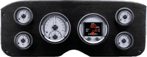 1955-1959 GMC Truck Aluminum Gauge Panel w/ Dakota Digital HDX Silver Alloy Gauges