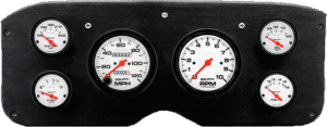 1955-1959 GMC Truck Aluminum Gauge Panel w/ Auto Meter Phantom Gauges