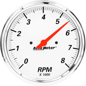 1399 Auto Meter Arctic White 5" In-Dash 8,000 Tachometer