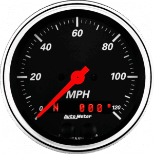1449 Auto Meter Designer Black 3 3/8" GPS Speedometer (120 MPH)