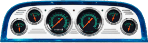1960-1963 Chevy Truck Billet Aluminum 6 Gauge Panel w/ Classic Instruments Gauges
