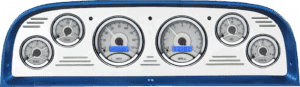 1960-1963 Chevy Truck Aluminum Gauge Panel w/ Dakota Digital VHX Silver Alloy Gauges