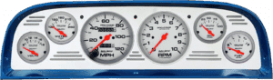 1960-1963 Chevy Truck Billet Aluminum Gauge Panel w/ Ultra-Lite gauges