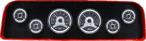 1960-1961 GMC Truck Billet Aluminum Gauge Panel w/ Dakota Digital VHX Black Alloy Gauges