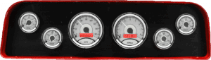 1960-1961 GMC Truck Billet Aluminum Gauge Panel w/ Dakota Digital VHX Silver Alloy Gauges