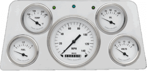 1960-1961 GMC Truck Billet Aluminum 5 Gauge Direct Fit Panel w/ Classic Instruments Gauges