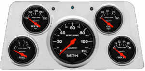 1960-1961 GMC Truck Billet Aluminum 5 Gauge Direct Fit Panel w/ Sport-Comp gauges