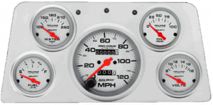 1960-1961 GMC Truck Billet Aluminum Direct Fit 5 Gauge Panel w/ Ultra-Lite gauges