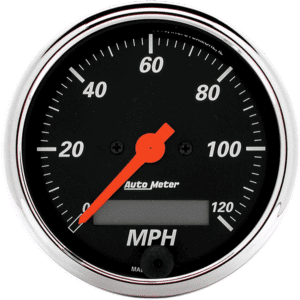 1487 Auto Meter Designer Black 3 1/8" Electric 0-120 MPH Speedometer