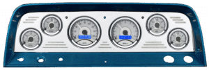 1964-1966 Chevy Truck Billet Aluminum Gauge Panel w/ Dakota Digital VHX Silver Alloy Gauges