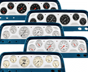 1964-1966 Chevy Truck Billet Aluminum Gauge Panel w/ Auto Meter Street Rod series gauges