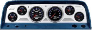1964-1966 Chevy Truck Billet Aluminum Gauge Panel w/ Auto Meter Cobalt Gauges