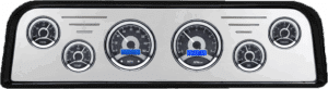 1962-1966 GMC Truck Billet Aluminum Gauge Panel w/ Dakota Digital VHX Black Alloy Gauges