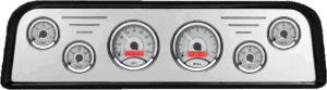 1962-1966 GMC Truck Billet Aluminum Gauge Panel w/ Dakota Digital VHX Silver Alloy Gauges