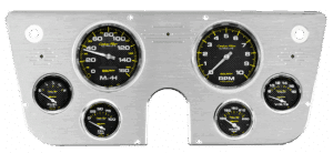 1967-1972 Chevy Truck Aluminum Gauge Panel w/ Auto Meter Carbon Fiber Gauges