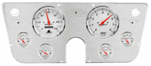 1967-1972 Chevy Truck Aluminum Gauge Panel w/ Auto Meter Arctic White Gauges
