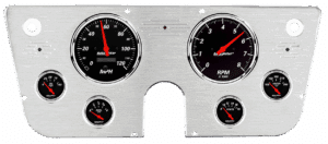 1967-1972 Chevy Truck Aluminum Gauge Panel w/ Auto Meter Designer Black Gauges