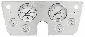 1967-1972 Chevy Truck Aluminum Gauge Panel w/ Auto Meter Old Tyme White Gauges