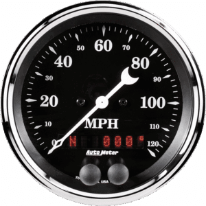 1749 Auto Meter Old Tyme White 3 3/8" GPS Speedometer (120 MPH)