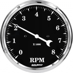 1799 Auto Meter Old Tyme Black 5" In-Dash 8,000 RPM Tachometer