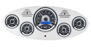 1934 Ford Truck Billet Aluminum Gauge Panel w/ Dakota Digital VHX-1050 Black Alloy Gauges
