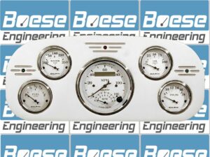 1935-1937 Ford Truck Billet Aluminum Gauge Panel w/ Auto Meter Street Rod Series Gauges (Speedo/Tach)