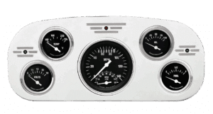 1935-1937 Ford Truck Billet Aluminum 5 Gauge Panel w/ Classic Instruments Gauges (Ultimate Speedometer)