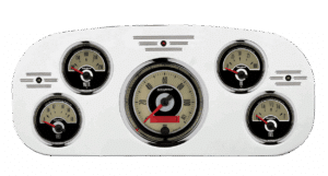 1935-1937 Ford Truck Aluminum Gauge Panel w/ Auto Meter Cruiser Gauges