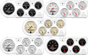 1948-1950 Ford Truck Aluminum Gauge Panel w/ AutoMeter Street Rod Series Gauges