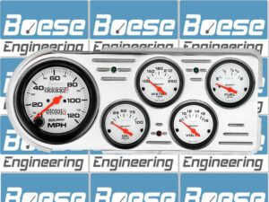 1948-1950 Ford Truck Aluminum Dash Insert w/ Auto Meter Phantom Gauges