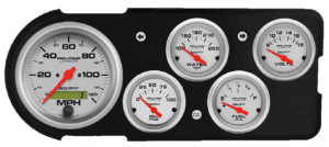 1948-1950 Ford Truck Aluminum Gauge Panel w/ Ultra-Lite Gauges